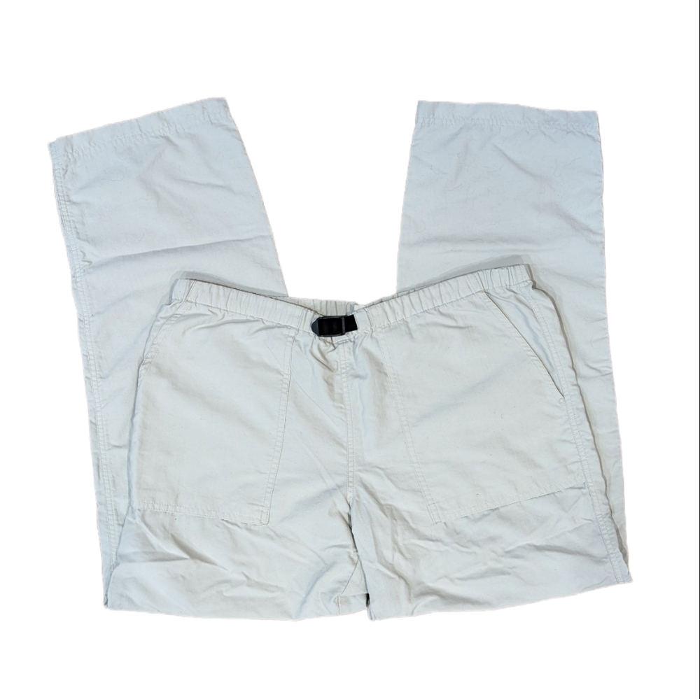 Patagonia Straight Leg Belted Tan Hiking Pants with Pockets
